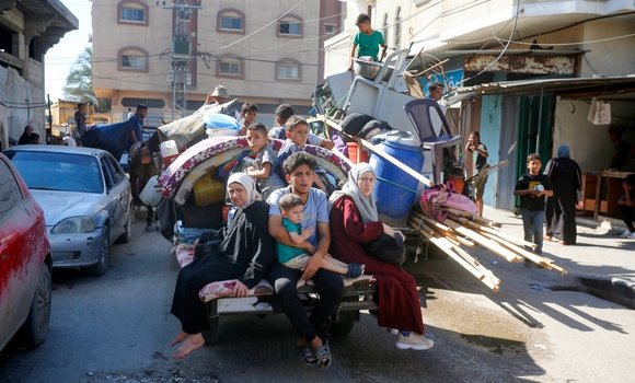 العدوان الصهيوني على غزة: الإحتلال أجبر نحو 250 ألف فلسطيني على النزوح قسرا الشهر الجاري