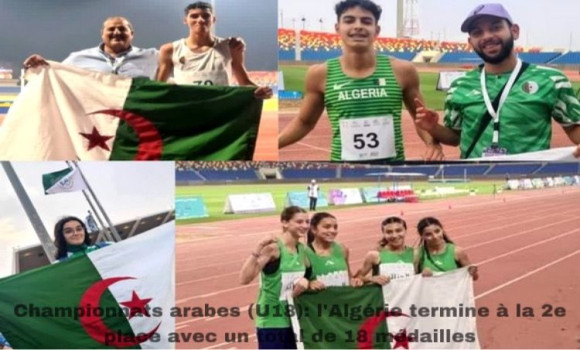 Championnats arabes (U18): l’Algérie termine à la 2e place avec un total de 18 médailles