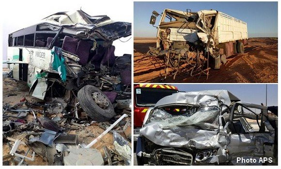 Accidents de la route: 39 morts et 1526 blessés en une semaine