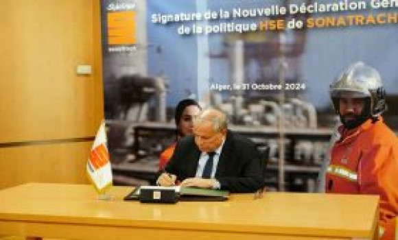 Sonatrach: signature de la nouvelle déclaration générale de la politique HSE