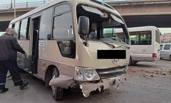 Alger : 13 blessés suite au dérapage d’un bus de transport de personnel