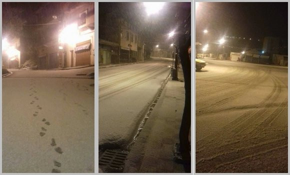 Premiers flocons de neige sur les hauteurs de Sétif